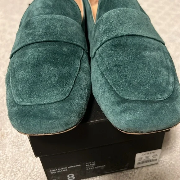 J. Crew Calf Suede Minimal Tab loafers - Picture 4 of 13
